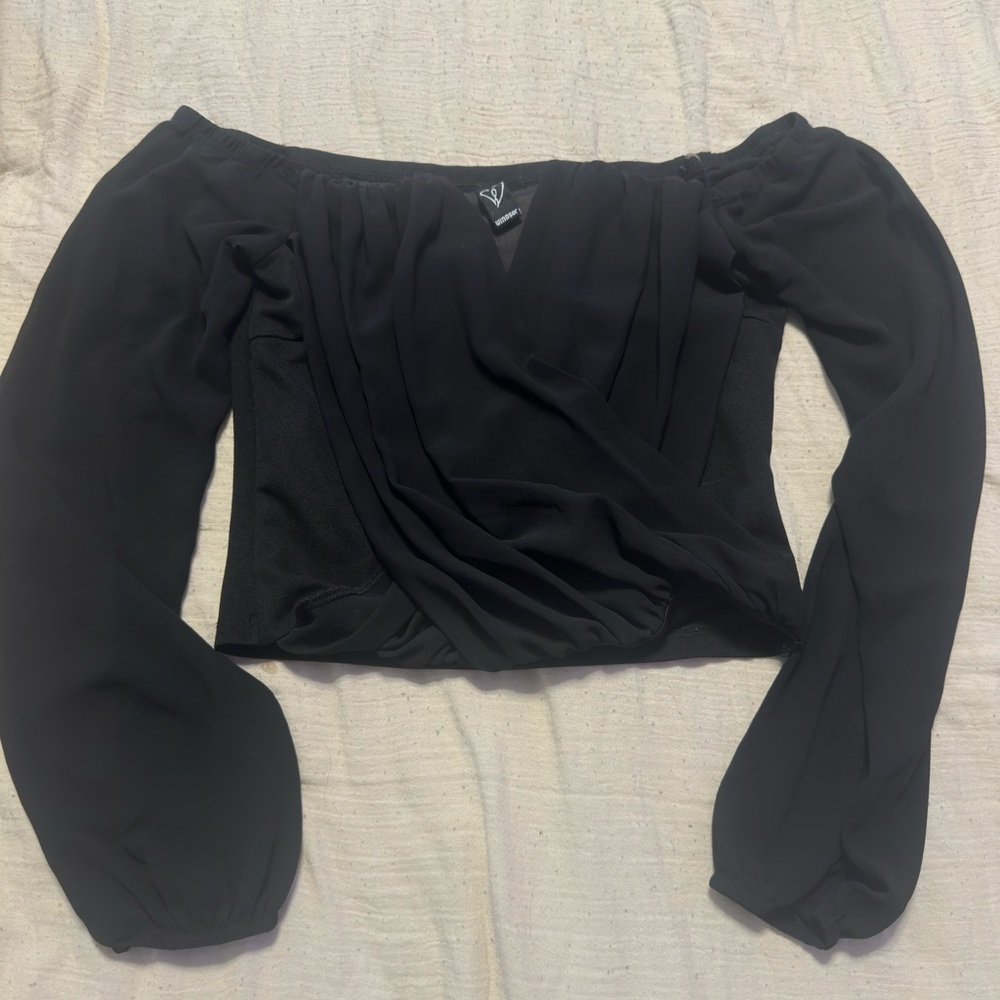 Windsor Black Off-Shoulder Blouse